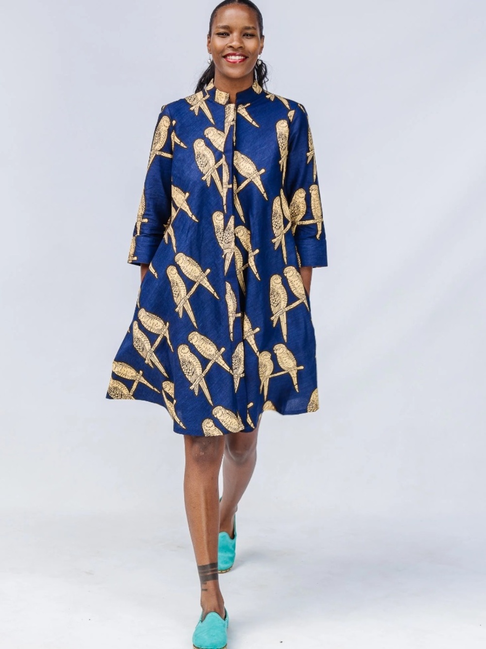 Zuri dress with Parrots XS